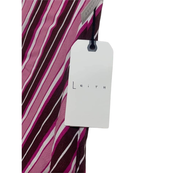 Leith Burgundy Fudge Scarf Midi Skirt Pink Brown Size Small NWT $55 - Picture 3 of 7